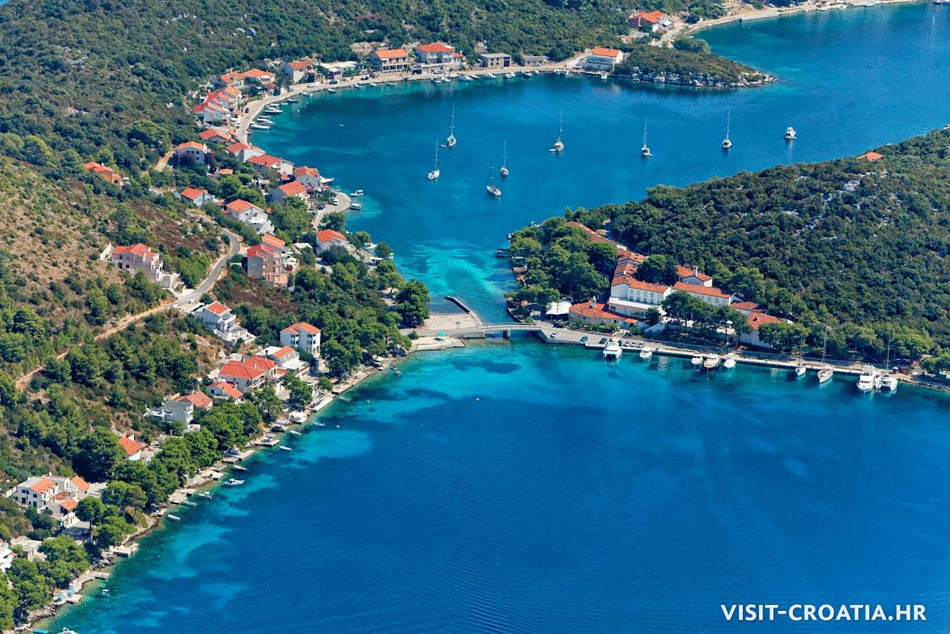 skyview of the island